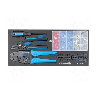 Kit: for crimping | in a foam tray | 158pcs.