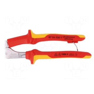 Pliers | insulated,adjustable | for working at height | 250mm | 397g