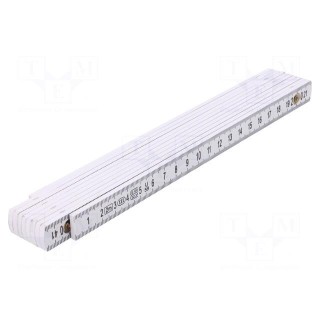 Folding ruler | L: 2m | Colour: white