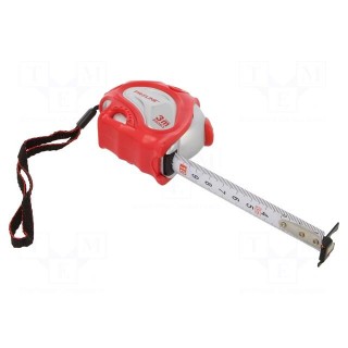 Measuring tape | L: 3m | Class: II | white | double-sided