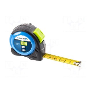 Measuring tape | L: 3m | Width: 16mm | Class: II | double-sided
