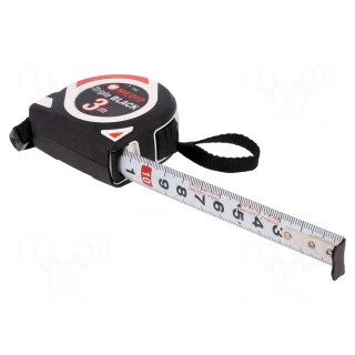 Measuring tape | L: 3m | Width: 16mm | Enclos.mat: ABS,elastolan