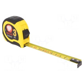 Measuring tape | L: 3m | Width: 16mm | Enclos.mat: ABS,rubber