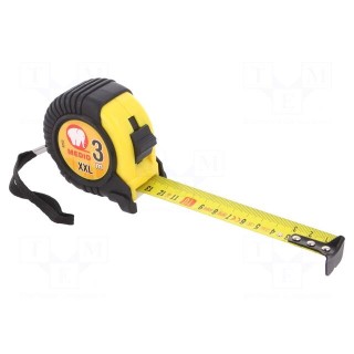 Measuring tape | L: 3m | Width: 25mm | Enclos.mat: ABS,rubber