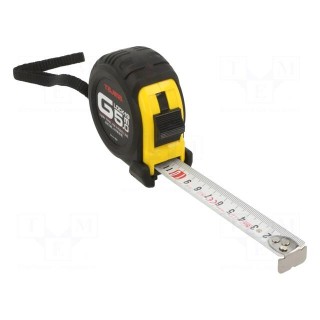 Measuring tape | L: 5m | Width: 19mm | Enclos.mat: ABS | Class: II