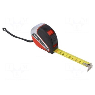 Measuring tape | L: 5m | Width: 19mm | Enclos.mat: ABS,metal | Class: II