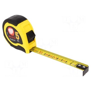 Measuring tape | L: 5m | Width: 19mm | Enclos.mat: ABS,rubber