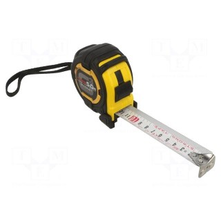 Measuring tape | L: 5m | Width: 27mm | Enclos.mat: ABS | Class: II