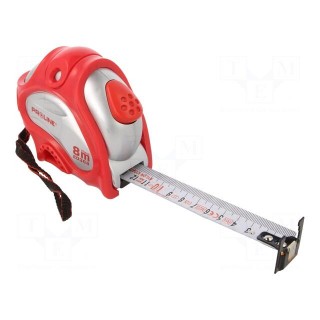 Measuring tape | L: 8m | Class: II | white | double-sided
