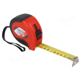 Measuring tape | L: 8m | Width: 25mm | Enclos.mat: ABS | Class: II