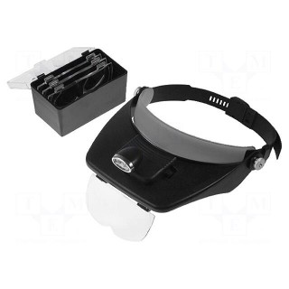 Binocular magnifier | Mag: x1.2÷x3.5 | Illumin: LED