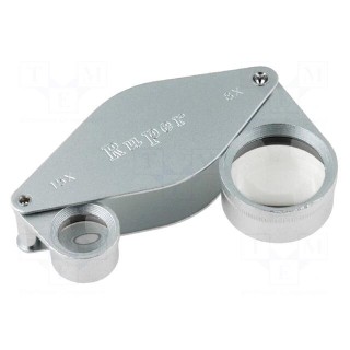 Folding magnifier | Mag: x8/x15 | Lens: Ø13mm,Ø25mm | W: 35mm | bag