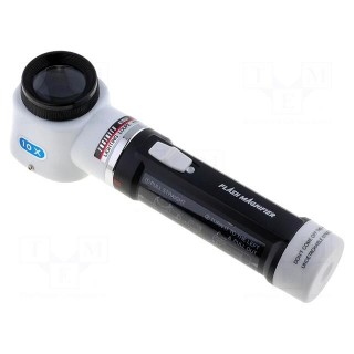 Hand magnifier | Mag: x10 | Lens: Ø30mm | Illumin: LED