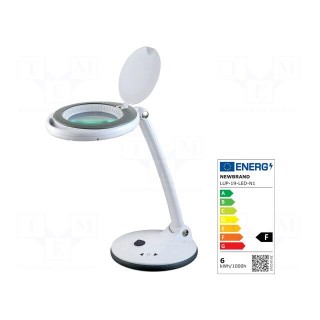 Desktop magnifier with backlight | Mag: 12dpt,3dpt | 5W | Plug: EU