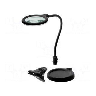 Desktop magnifier with backlight | 3dpt | Ø100mm | 6W | Plug: EU