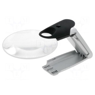Desktop magnifier with backlight | x2÷x4 | Ø90mm | L: 220mm
