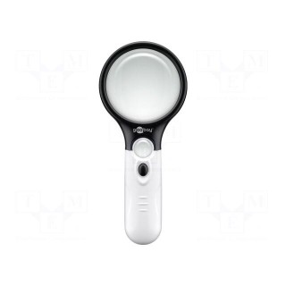 Hand magnifier | Ø22mm,Ø75mm | Illumination: LED | 10000K