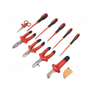 Kit: pliers, insulation screwdrivers | Pcs: 10