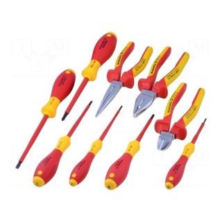 Kit: pliers and screwdrivers | 1kVAC | cardboard packaging | 9pcs.
