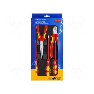 Kit: pliers, insulation screwdrivers | for electricians | 5pcs.
