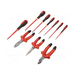 Kit: pliers, insulation screwdrivers | 10pcs.