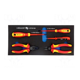 Kit: screwdrivers | insulated | in a foam tray | 5pcs.