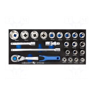 Tool: wrenches set | 23pcs | Kind of wrench: socket spanner