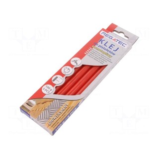 Hot melt glue | Ø: 11mm | red | L: 200mm | Bonding: 15÷20s | 5pcs.
