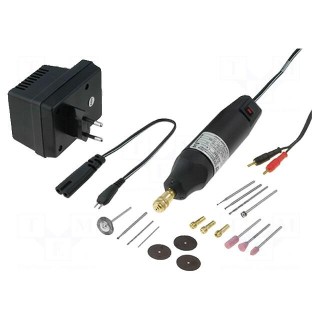 Drill with accessories | 45W | 12÷18VDC | Illumin: LED | 0.3÷3.2mm