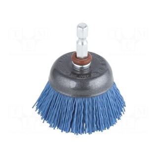 Cup brush | 45mm | Mounting: 1/4",hexagonal | wire