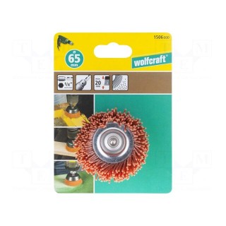 Cup brush | 65mm | Mounting: 1/4",hexagonal | wire