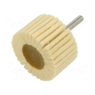 Wheel | for polishing metals | felt | Mounting: rod 6mm | with lever