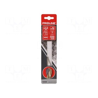 Drill bit | for metal | Ø: 0.8mm | 5pcs | Features: grind blade