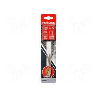 Drill bit | for metal | Ø: 1.5mm | high speed steel cobalt HSS-Co