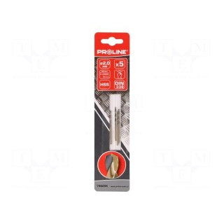 Drill bit | for metal | Ø: 2mm | 5pcs | Features: grind blade | blister