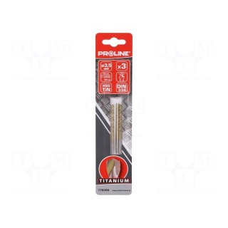 Drill bit | for metal | Ø: 3.5mm | 3pcs | Features: grind blade