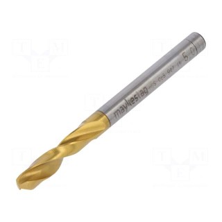 Drill bit | for metal | Ø: 5mm | L: 62mm | HSS-CO | Features: grind blade