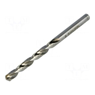 Drill bit | for metal | Ø: 6mm | L: 93mm | HSS-CO | Conform to: DIN 338