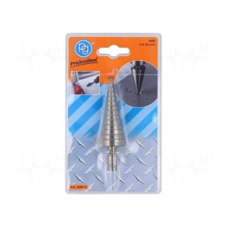Drill bit | step,conical,multistep | Ø: 4÷30mm | Mounting: rod 10mm