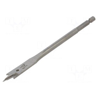 Drill bit | for wood,feather | Ø: 14mm | L: 152mm