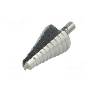 Drill bit | for thin tinware | Ø: 12.5÷32.5mm | HSS | Steps: 11