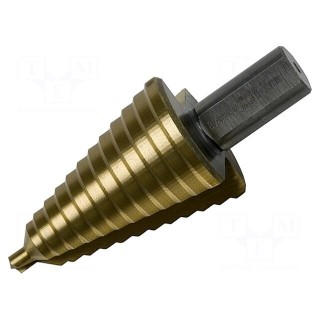 Drill bit | for thin tinware | Ø: 5÷35mm | 1/2" (12,7mm) | Steps: 13