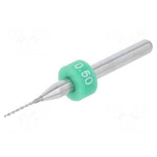 Drill bit | PCB | Ø: 0.5mm | carbon steel | 1/8" (3,175mm)