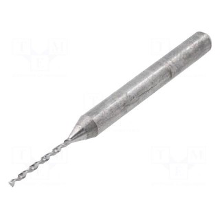 Drill bit | PCB | Ø: 0.8mm | carbon steel | 1/8" (3,175mm)