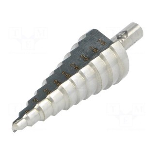 Drill bit | for thin tinware | Ø: 6÷30.5mm | HSS | Steps: 10