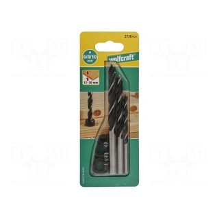 Drill set | blister | for dowel connections,wood,chipboard | 3pcs.