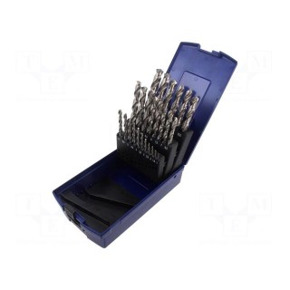Drill set | for metal | high speed steel grounded HSS-G | 25pcs.