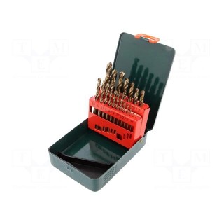 Drill set | Application: metal,steel,plastic,cast iron | Pcs: 19