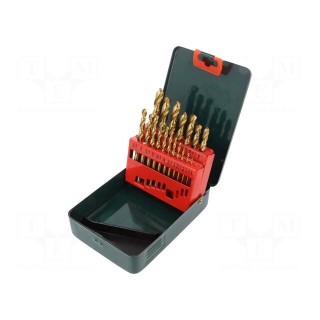 Drill set | Application: metal,steel,plastic,cast iron | Pcs: 19