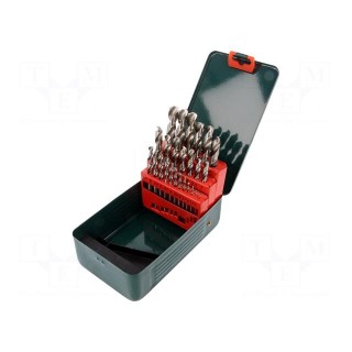 Drill set | for metal | high speed steel grounded HSS-G | 900N/mm2